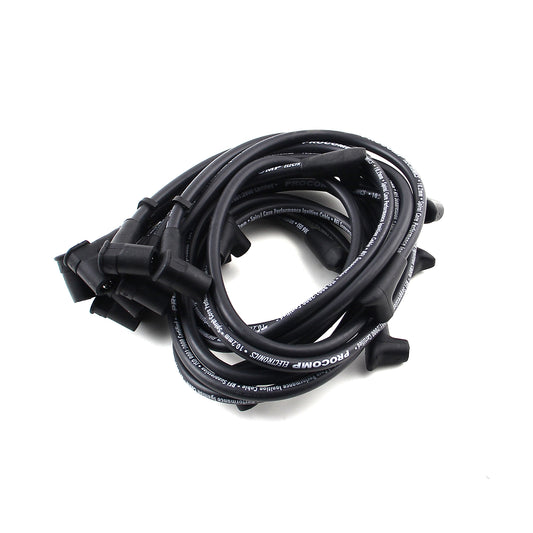 Speedmaster PCE390.1009 Universal 90 Deg To 90 Deg Under Covers Female Black Spark Plug Wires Suit Fits Chevy