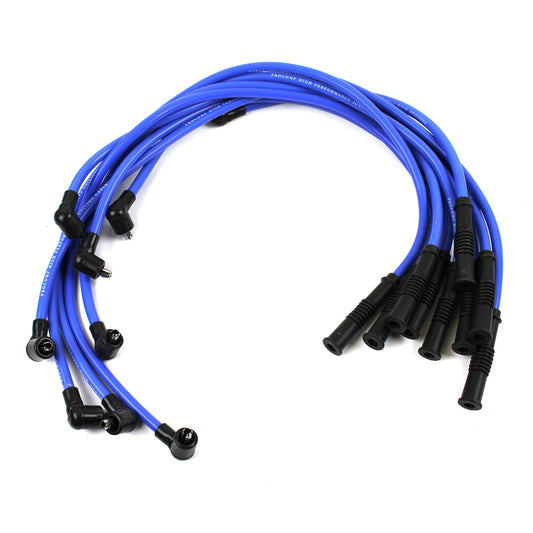 Speedmaster PCE390.1020 Universal 90 Deg To Straight - Female - Blue Spark Plug Wires (Suits Fits Ford)