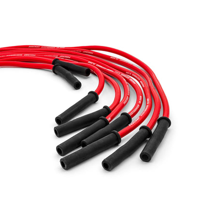 Speedmaster PCE390.1022 Universal 90 Deg To Straight - Male - Red Spark Plug Wires (Suits Fits Ford)