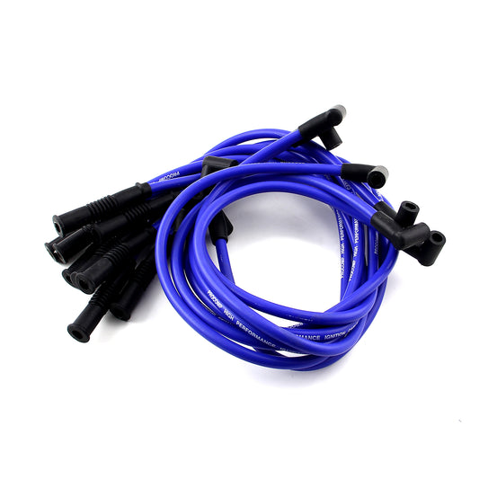 Speedmaster PCE390.1023 Universal 90 Deg To Straight - Male - Blue Spark Plug Wires (Suits Fits Ford)