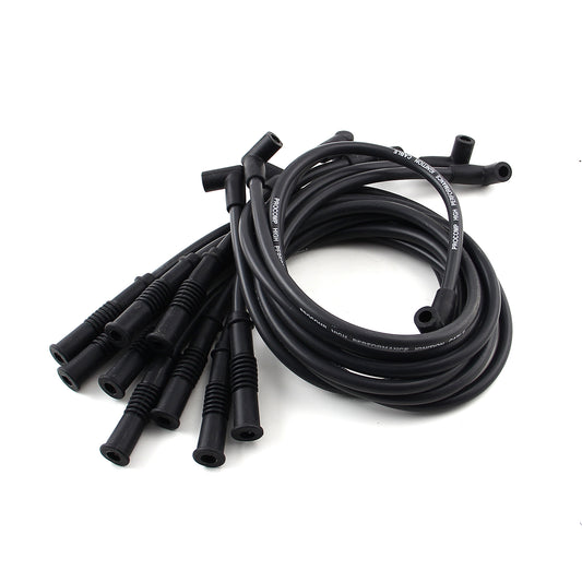 Speedmaster PCE390.1024 Universal 90 Deg To Straight - Male - Black Spark Plug Wires (Suits Fits Ford)