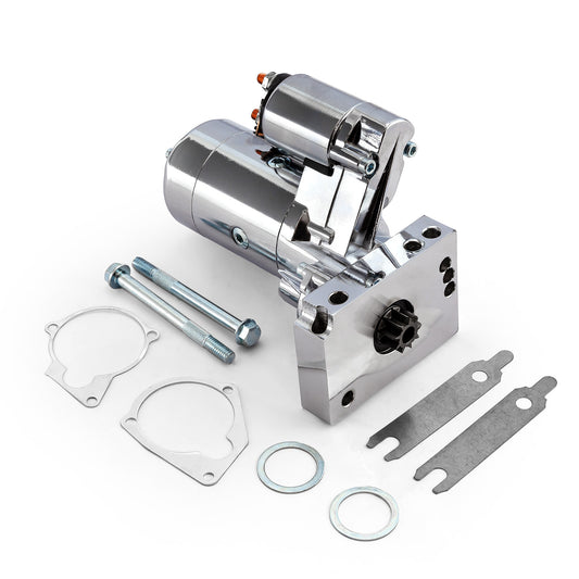 Speedmaster PCE393.1020.02 Fits Chevy SBC 350 BBC 454 10" 153T 11" 168T Mini High-Torque 4Hp Starter [Chrome]
