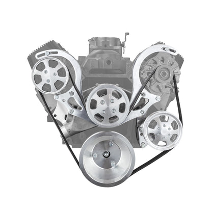 Speedmaster PCE415.1023 Fits Chevy BBC 454 Polished Aluminum Serpentine Engine Pulley & Short Water Pump Kit