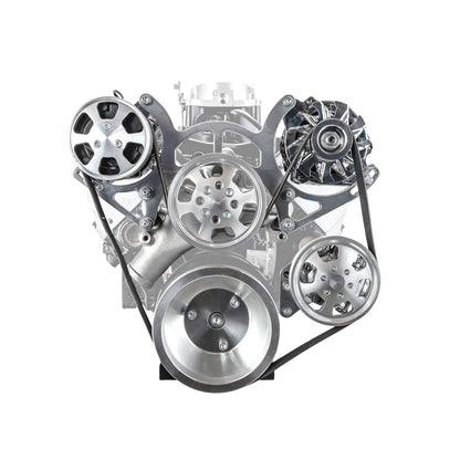 Speedmaster PCE415.1028 Fits Chevy SBC 350 Aluminum Serpentine Complete Engine Pulley & Components Kit