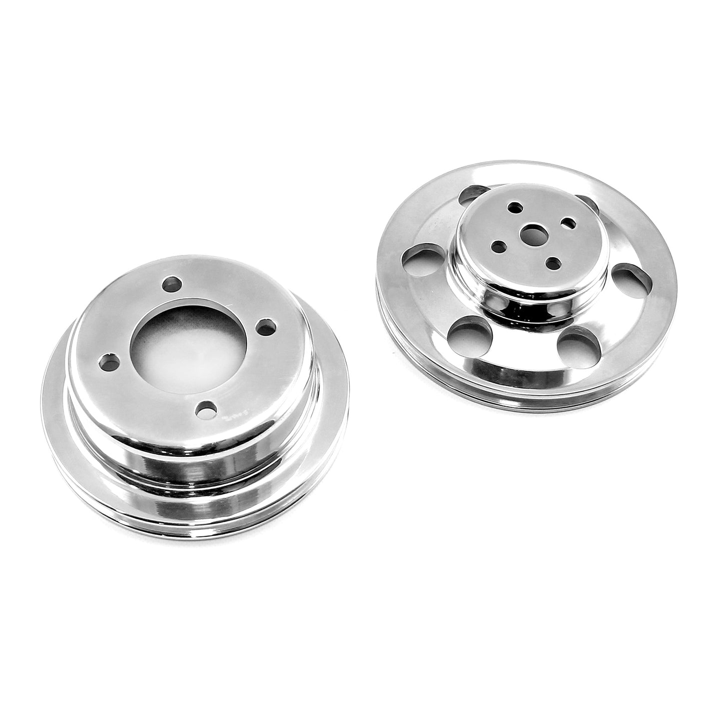 Speedmaster PCE415.1030 Fits Ford 302 351C Cleveland Billet Aluminum 1 V Groove Crank & Water Pump Pulley Set