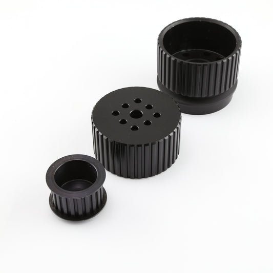 Speedmaster PCE415.1014.02 Long Gilmer Crank Alternator And Water Pump Pulleys Only - Black