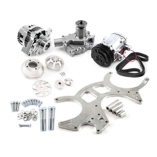 Speedmaster PCE415.1047 Fits Ford SB 289 302 351w Billet Aluminum Serpentine Pulley & Components Kit