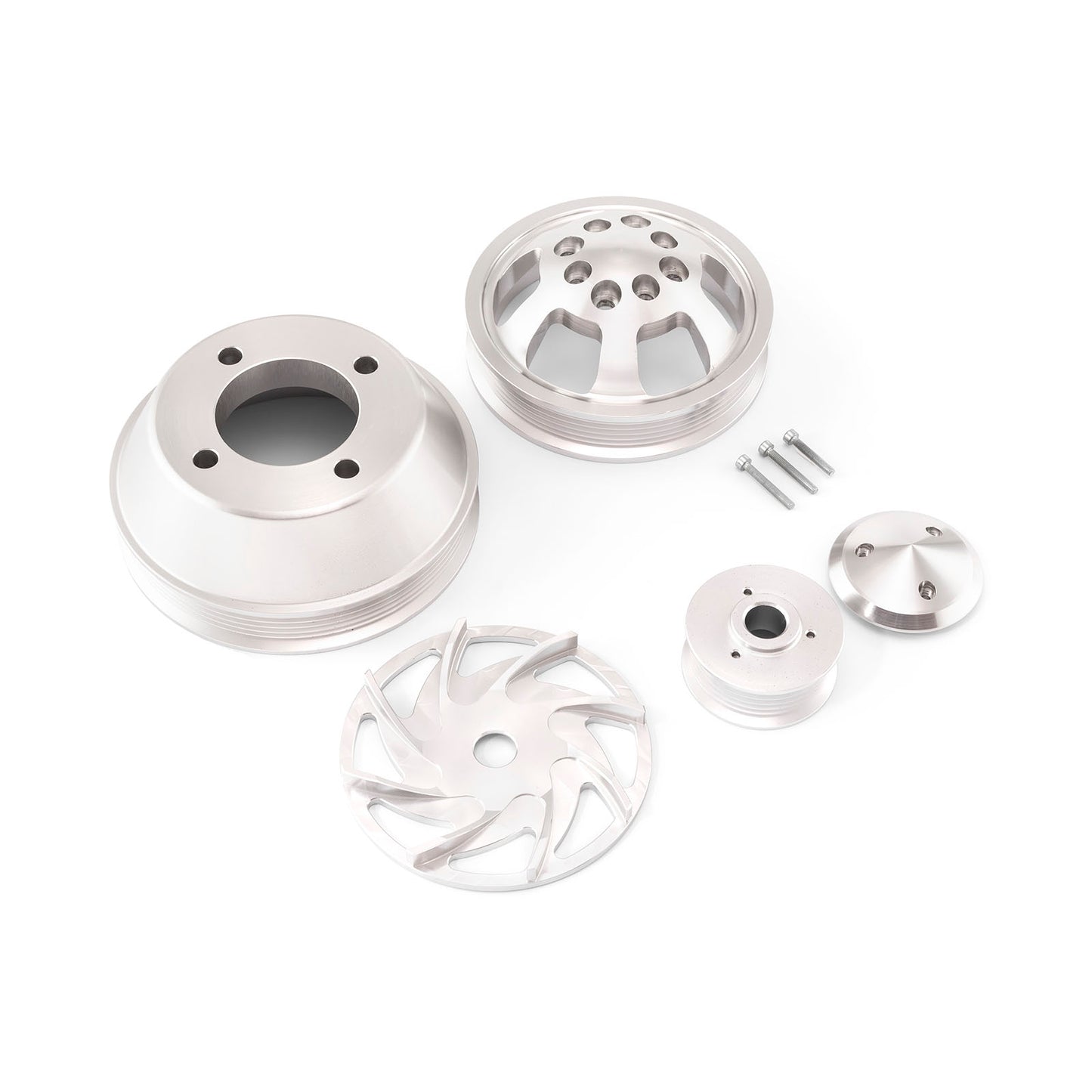 Speedmaster PCE415.1043 Fits Ford SB 289 302 351W 351C Serpentine Billet Aluminum Pulley Kit