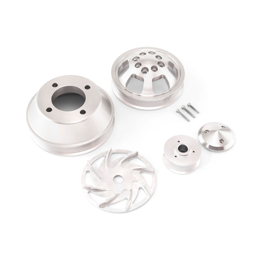 Speedmaster PCE415.1043 Fits Ford SB 289 302 351W 351C Serpentine Billet Aluminum Pulley Kit