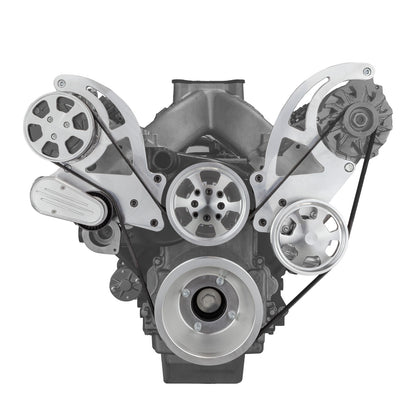 Speedmaster PCE415.1050 Fits Chevy GM LS1 LS2 LS3 LS6 Billet Aluminum High Mount Serpentine Pulley Set
