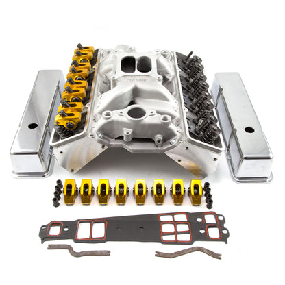Speedmaster PCE435.1002 Fits Chevy SBC 350 Angle Plug Solid FT Cylinder Head Top End Engine Combo Kit