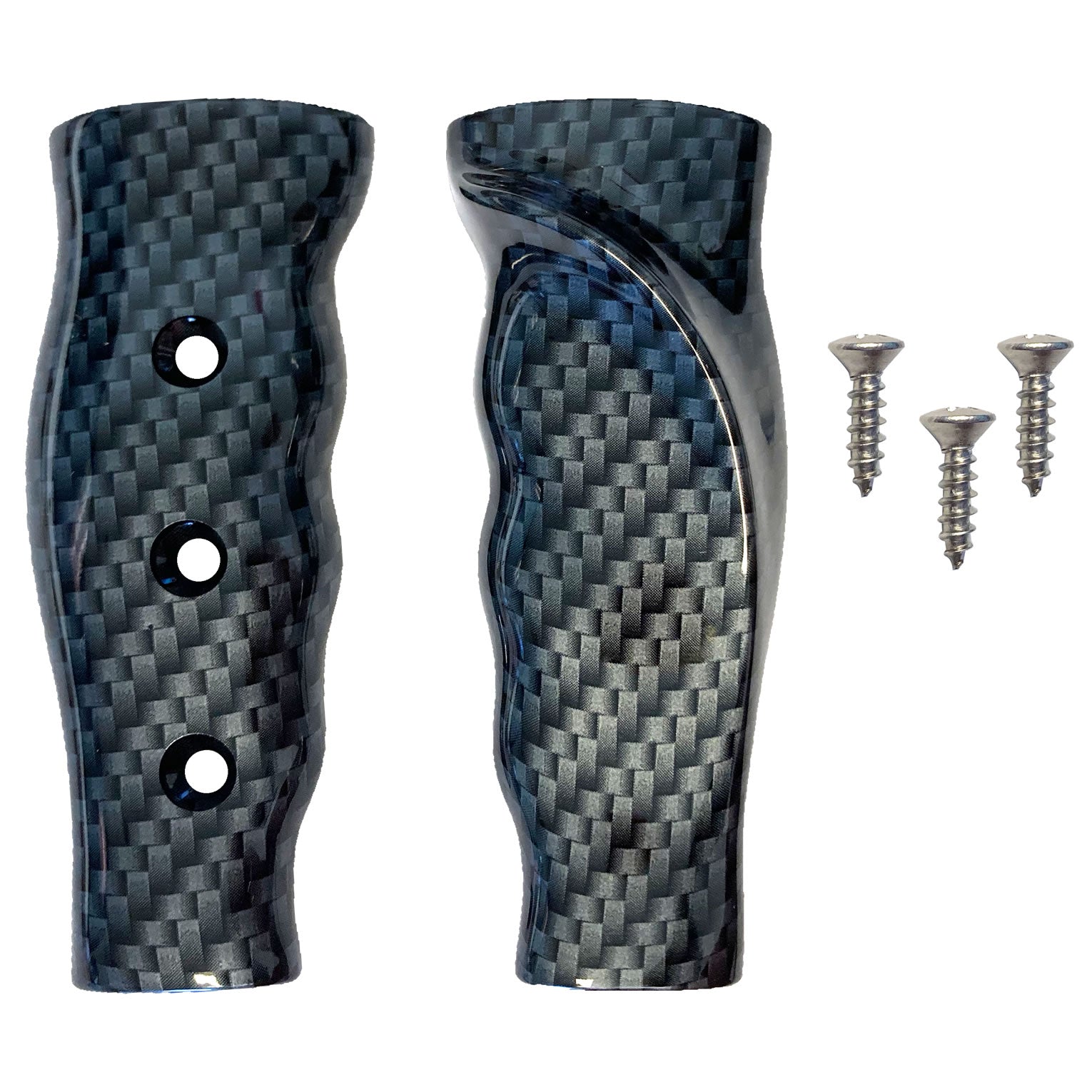 Silver Sport Transmissions Carbon Fiber Look Pistol Grip Panels PGCARB