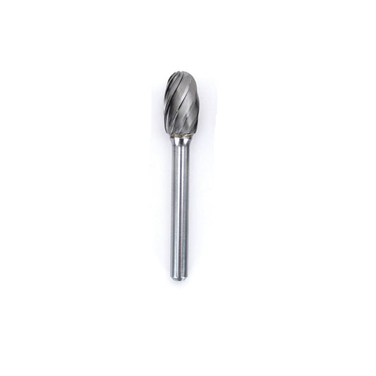 Powerhouse Products 6 in Shank Aluminum Cut 1/2 in Oval Carbide Burr POW355656