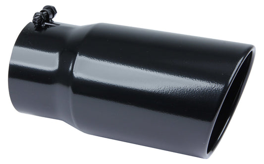Exhaust Tip 5in x 6in 12in L Black Weld-on