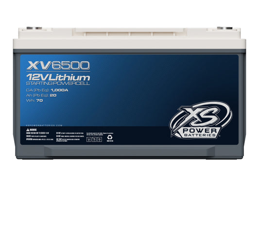 XS Power Batteries 12V Lithium Titanate XV Series Batteries - M6 Terminal Bolts Included 1335 Max Amps XV6500