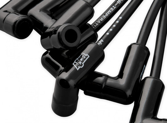 ACCEL Spark Plug Wire Set - Chevy Small Block with HEI 75-86 Wires Under Valve Cover-Black 9018CK