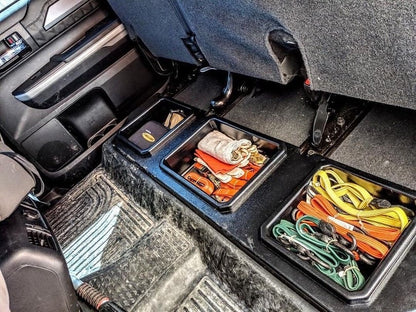 ESP Truck Accessories Plastic Truck Storage For Under The Back Seat With 3 Compartments USSCM-02