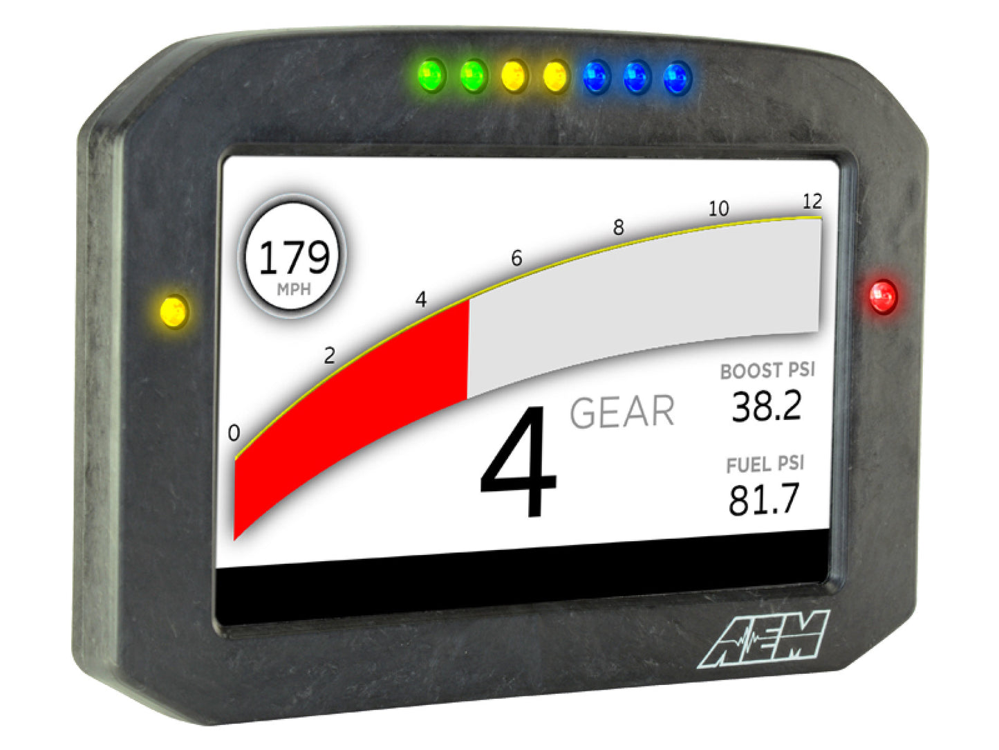 AEM CD-7 Carbon Flat Panel Digital Racing Dash Display - Non-Logging / Non-GPS 30-5700F
