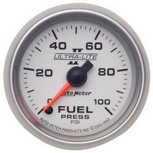 AutoMeter 2-5/8 in. FUEL LEVEL 240-33 O MARINE SILVER ULTRA-LITE 200761-33