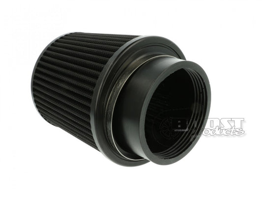 BOOST products Universal Air Filter 89mm (3-1/2") ID Connection, 127mm (5") Length, Black IN-LU-127-089