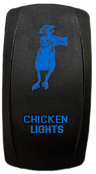 Quake LED - QRS273 - Rocker Switch Chicken Lights 2 Way 5 Pin Blue