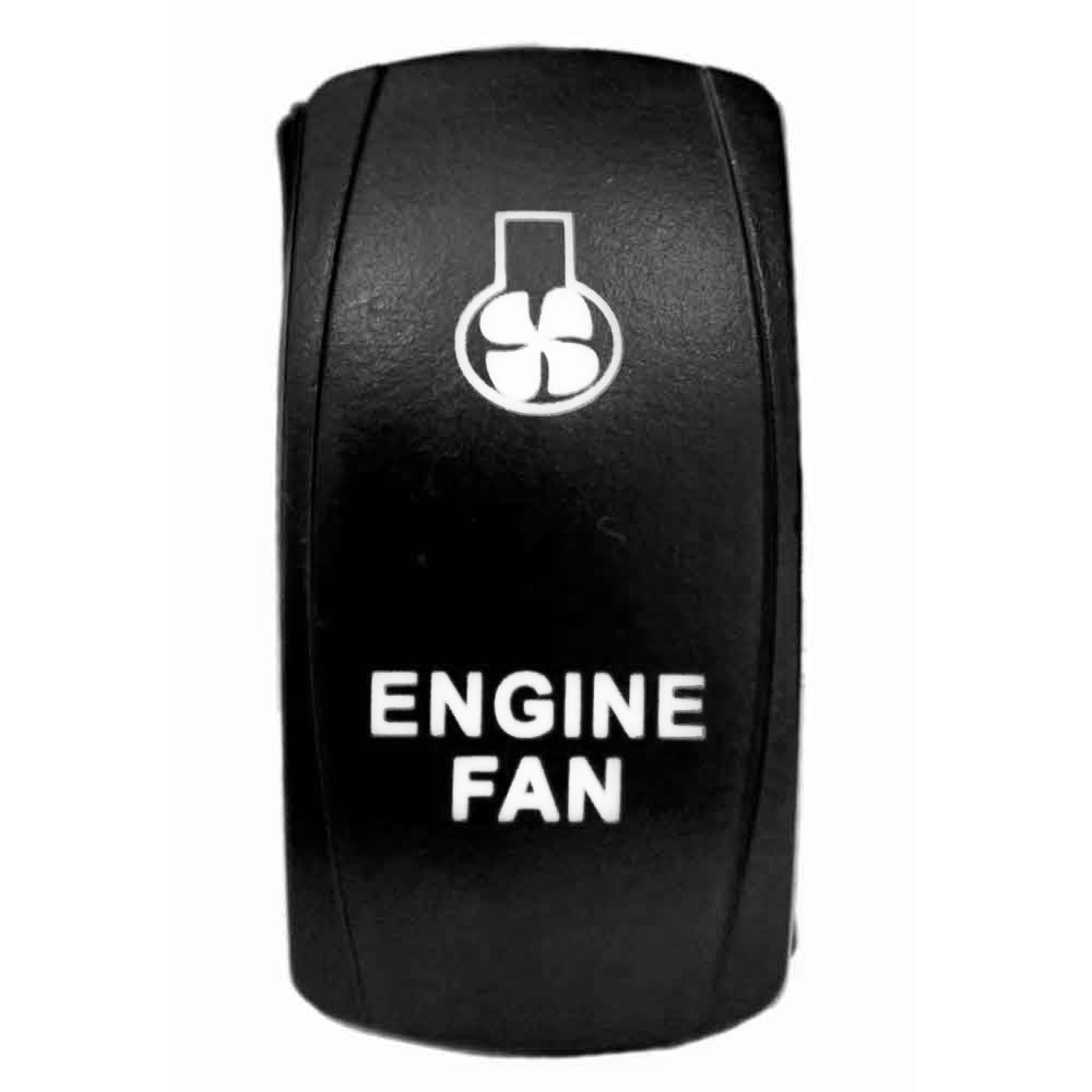 Quake LED - QRS437 - Rocker Switch Engine Fan 2 Way 5 Pin White