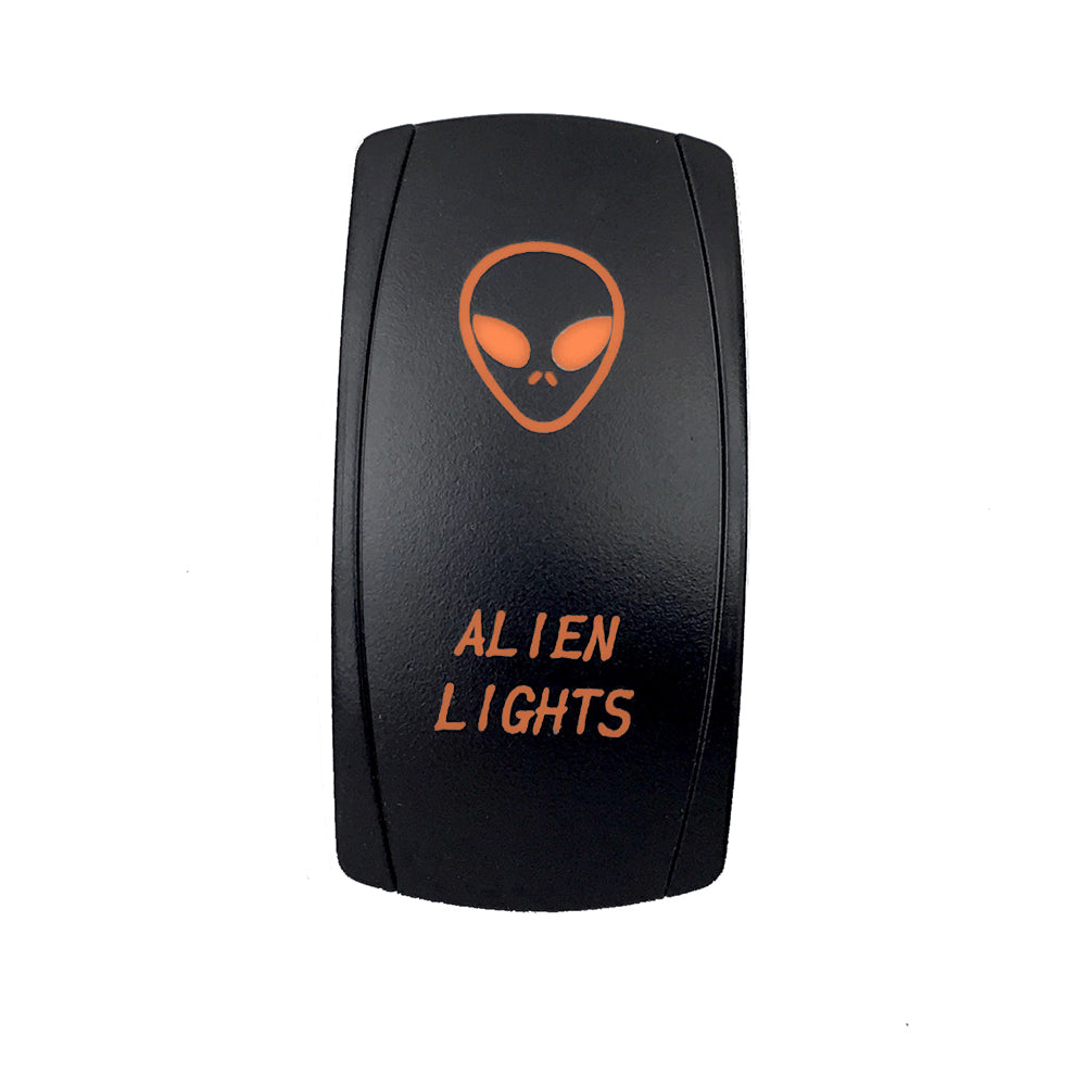 Quake LED - QRS499 - Rocker Switch Alien Lights 2 Way 5 Pin Amber
