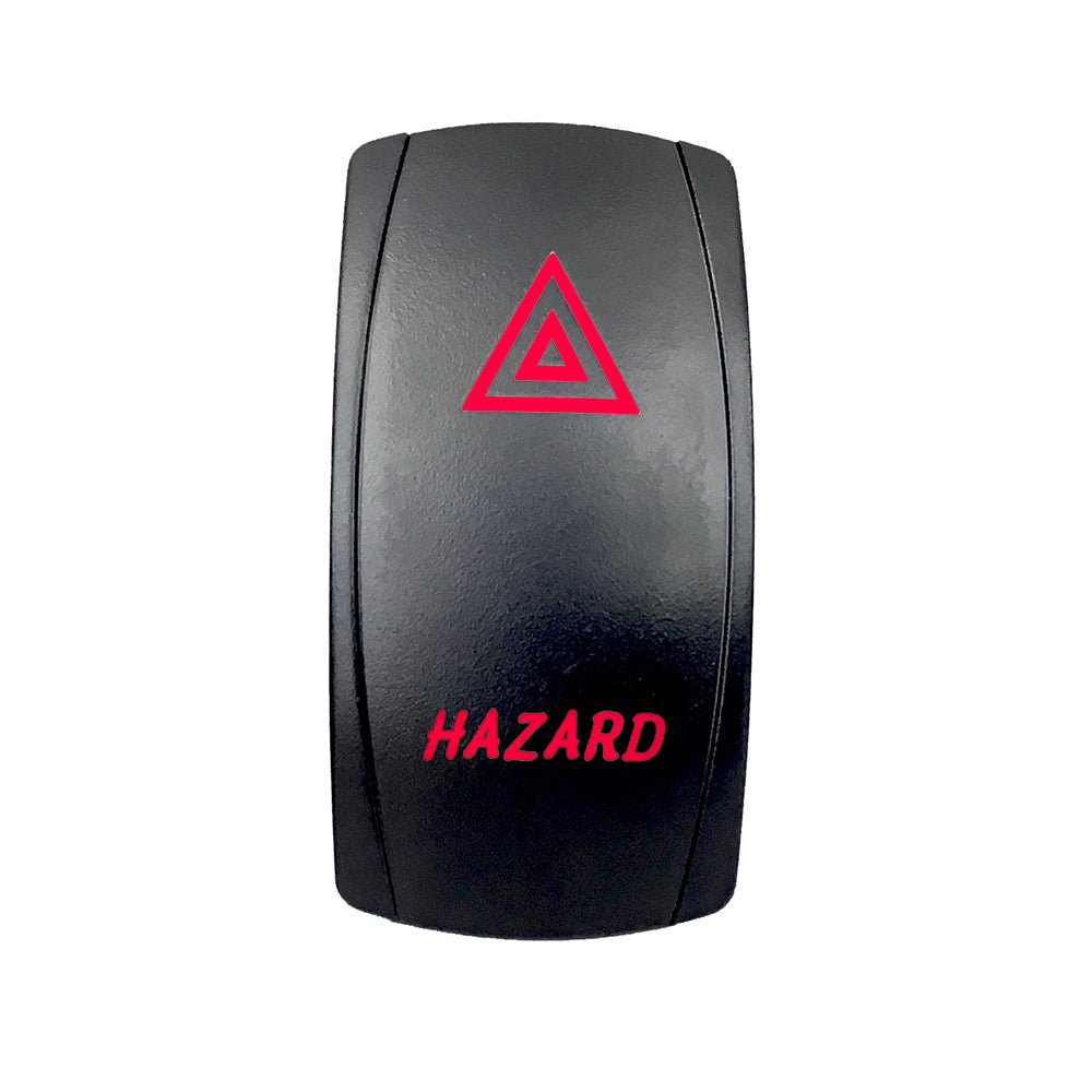Quake LED - QRS650 - Rocker Switch Hazard 2 Way 5 Pin Red