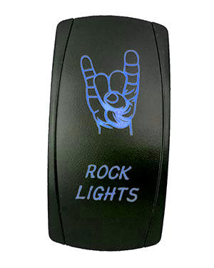Quake LED - QRS652 - Rocker Switch Rock Lights 2 Way 5 Pin Blue