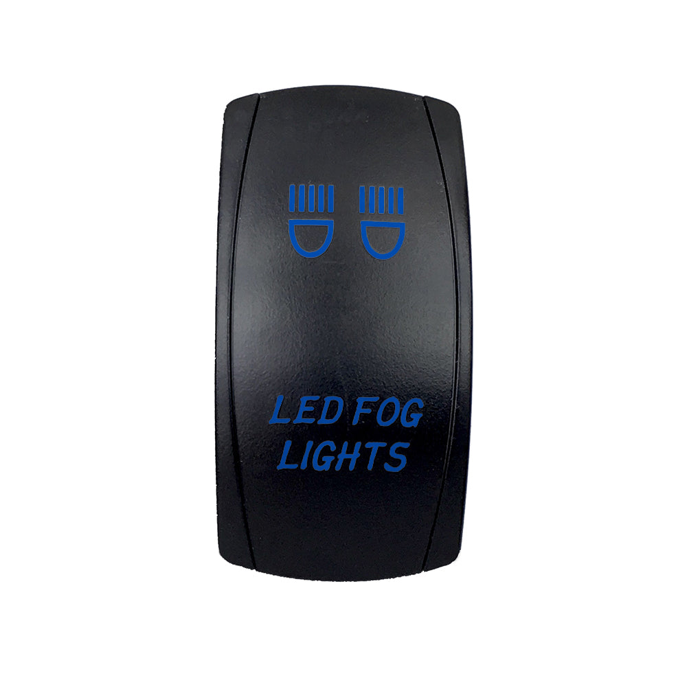 Quake LED - QRS656 - Rocker Switch Led Fog Lights 2 Way 5 Pin Blue