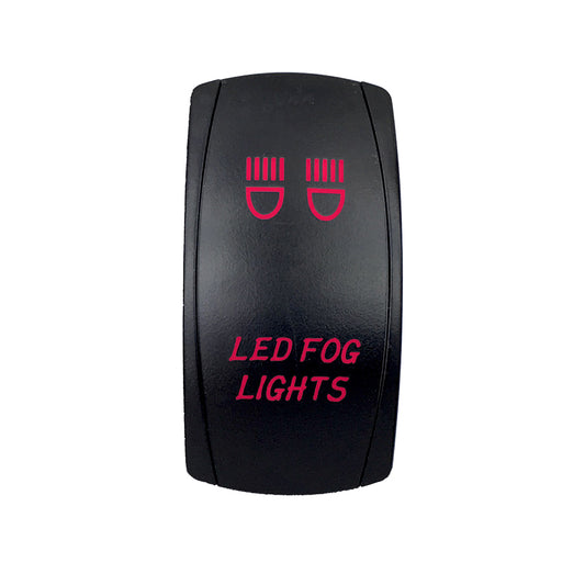 Quake LED - QRS658 - Rocker Switch Led Fog Lights 2 Way 5 Pin Red