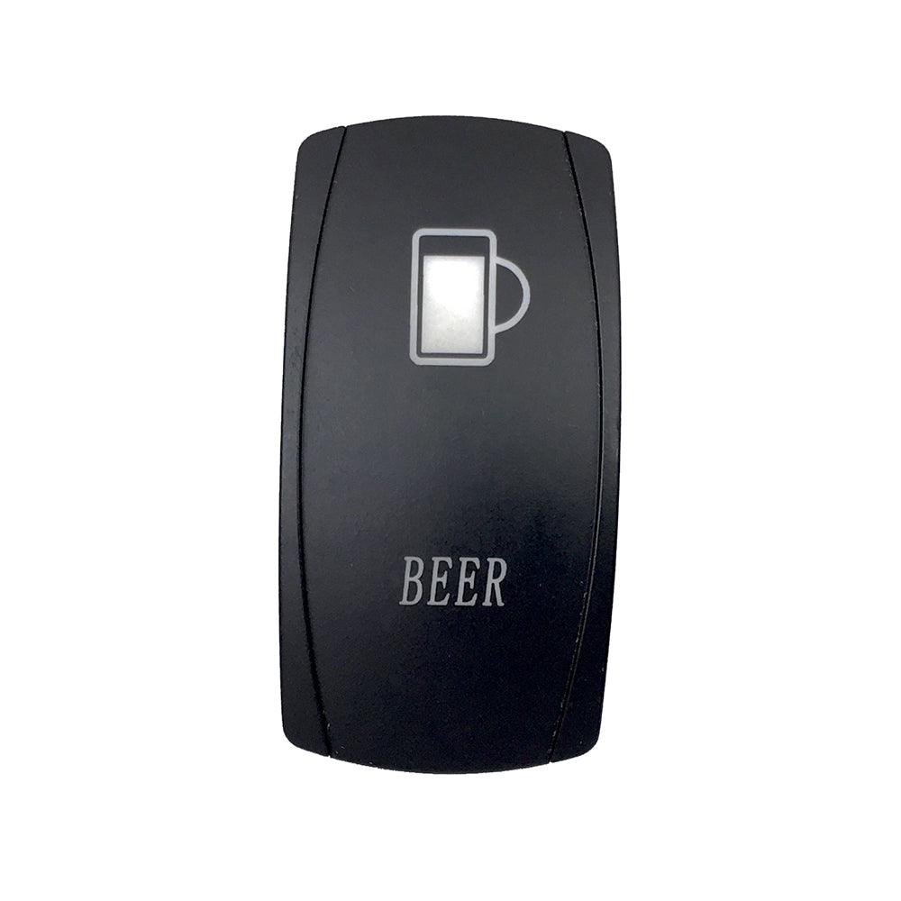 Quake LED - QRS663 - Rocker Switch Beer 2 Way 5 Pin White