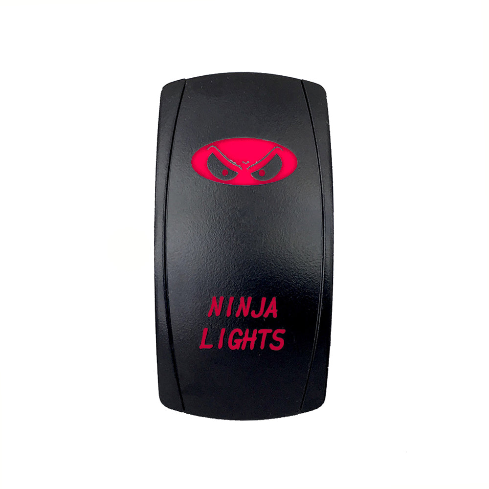 Quake LED - QRS678 - Rocker Switch Ninja Lights 2 Way 5 Pin Red