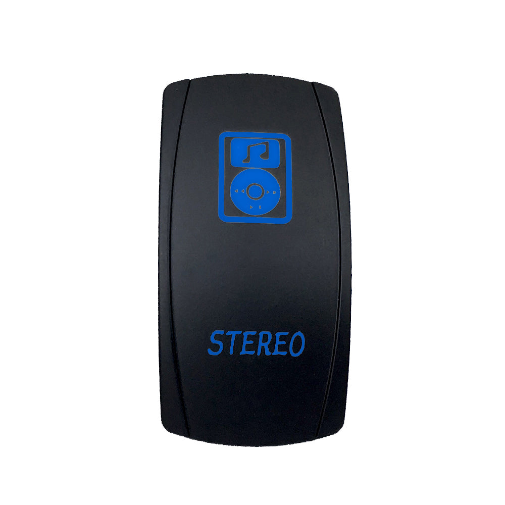 Quake LED - QRS680 - Rocker Switch Stereo 2 Way 5 Pin Blue