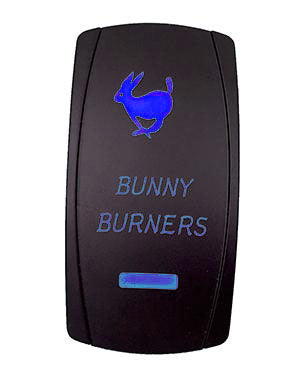 Quake LED - QRS692 - Rocker Switch Bunny Buners 2 Way 5 Pin Blue