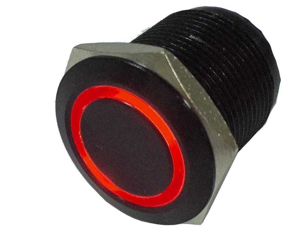 Quake LED - QRS729 - Momentary Flush Mount Switches 5 Pin 5 Amp Black/Red