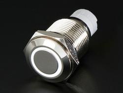 Quake LED - QRS735 - Momentary Flush Mount Switches 5 Pin 5 Amp Chrome/White