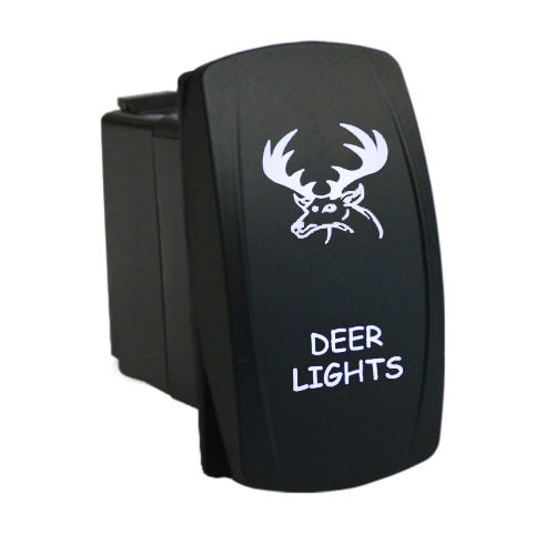 Quake LED - QW880 - Rocker Switch Deer Lights 2 Way 5 Pin White
