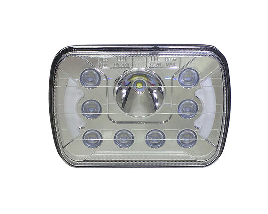 Quake LED - QTE462 - 5x7 Inch Headlight 39 Watt High/Low Half Halo Jeep YJ/XJ Tempest Series For 1984-1993 Jeep Cherokee
