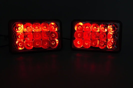 Quake LED - QTE750 - 4x6 Inch Headlight 45 Watt High/Low RGB Accent Quad-Lock/Interlock Tempest Series