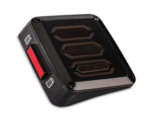 Quake LED - QTE783 - 6x8 Inch Work Light 25 Watt Blackout II Jeep JK Tail Light Tempest Series For 2007-2017 Jeep Wrangler