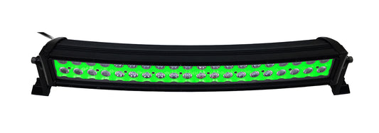 Quake LED - QUCA630 - 22 Inch Curved LED Light Bar Dual Row 120 Watt Spot Ultra Arc Color Series Green Reflector