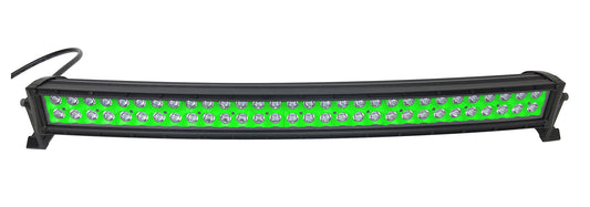 Quake LED - QUCA631 - 32 Inch Curved LED Light Bar Dual Row 180 Watt Spot Ultra Arc Color Series Green Reflector