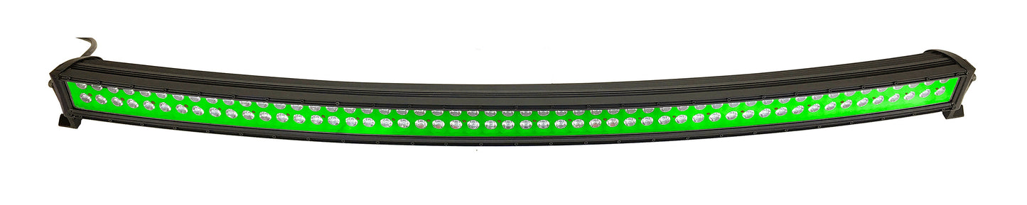 Quake LED - QUCA634 - 54 Inch Curved LED Light Bar Dual Row 312 Watt Green Reflector Spot Ultra ARC Color Series