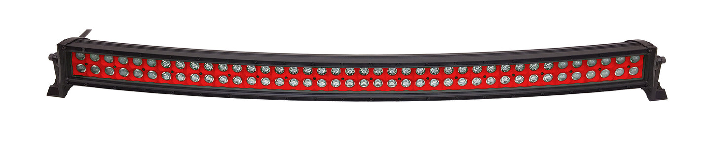 Quake LED - QUCA637 - 42 Inch Curved LED Light Bar Dual Row 240 Watt Red Reflector Spot Ultra ARC Color Series