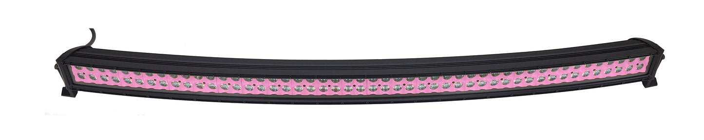Quake LED - QUCA643 - 50 Inch Curved LED Light Bar Dual Row 288 Watt Pink Reflector Reflector Spot Ultra ARC Color Series
