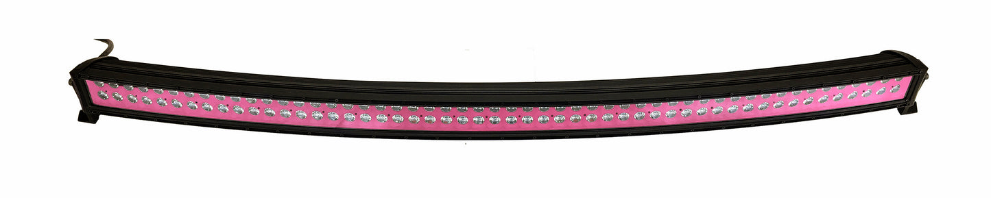 Quake LED - QUCA644 - 54 Inch Curved LED Light Bar Dual Row 312 Watt Pink Reflector Spot Ultra ARC Color Series
