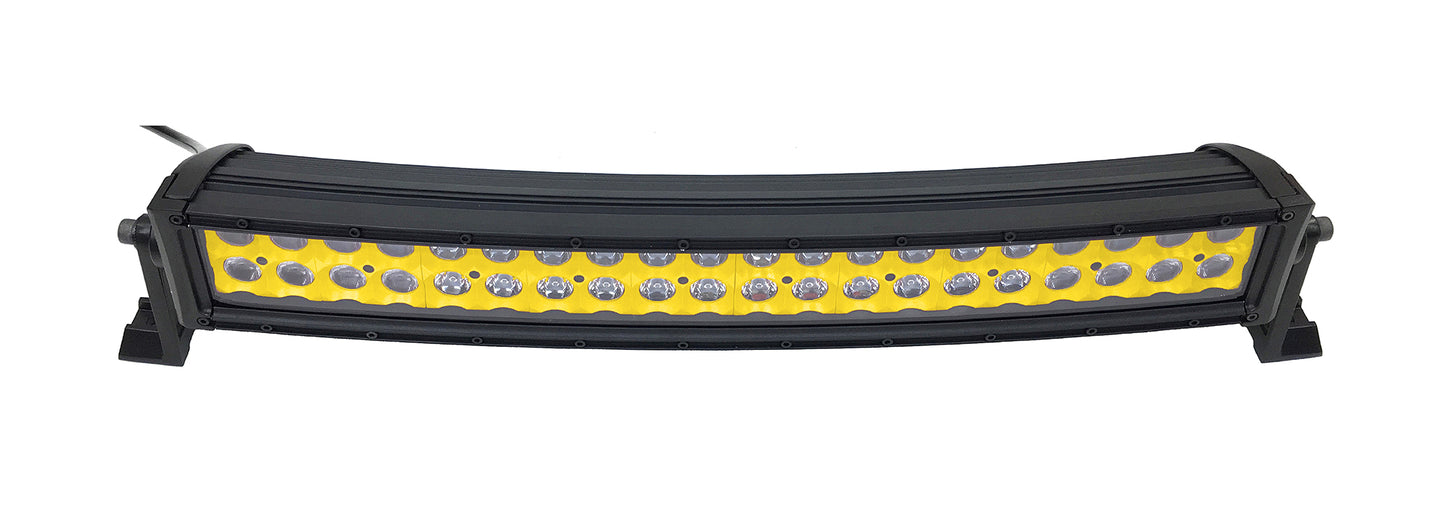Quake LED - QUCA645 - 22 Inch Curved LED Light Bar Dual Row 120 Watt Yellow Reflector Spot Ultra ARC Color Series
