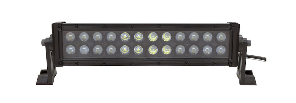 Quake LED - QUU577 - 13.5 Inch LED Light Bar Dual Row 72 Watt Combo Blackout Series