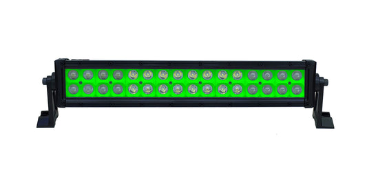 Quake LED - QUU583 - 23 Inch LED Light Bar Dual Row 120 Watt Green Reflector Combo Ultra Color Series